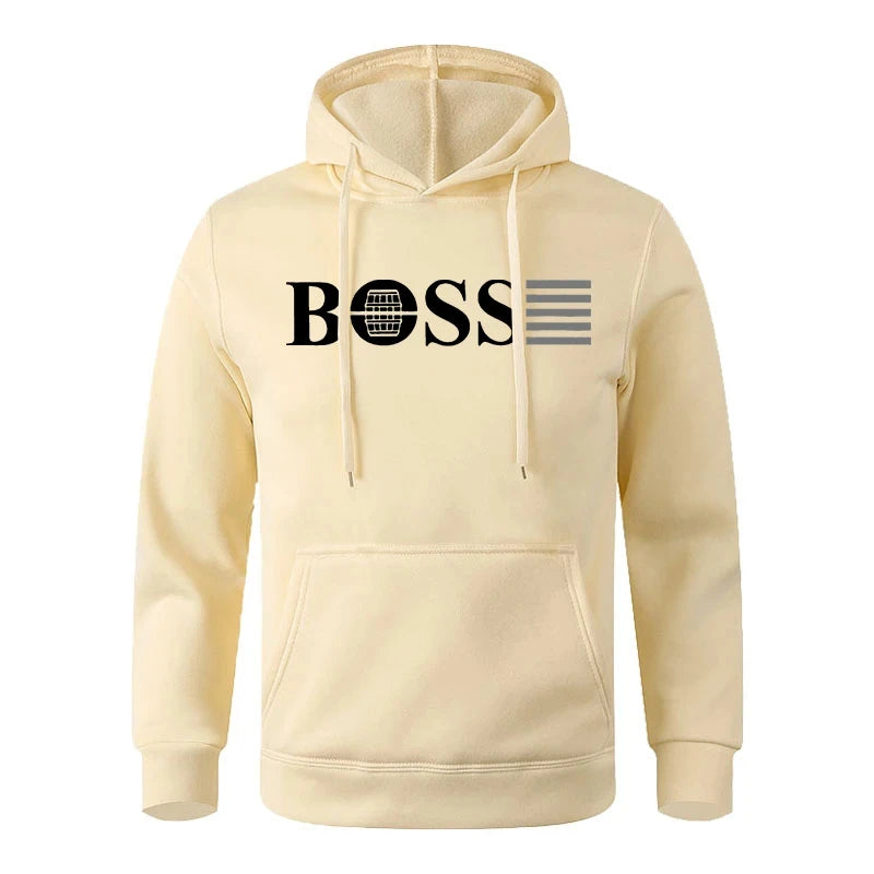 Men'S Fashion Hooded Sweatshirt Casual Street Sports Style Long Sleeved Kangaroo Pocket Autumn and Winter-Gennys fashion