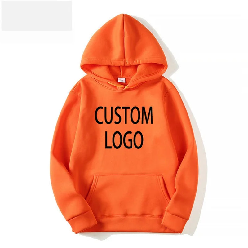 Custom LOGO Hoodies Diy Text Couple Friends Family Design Image Print Clothing Sports Leisure Harajuku Sweater Size M-4XL-Gennys fashion