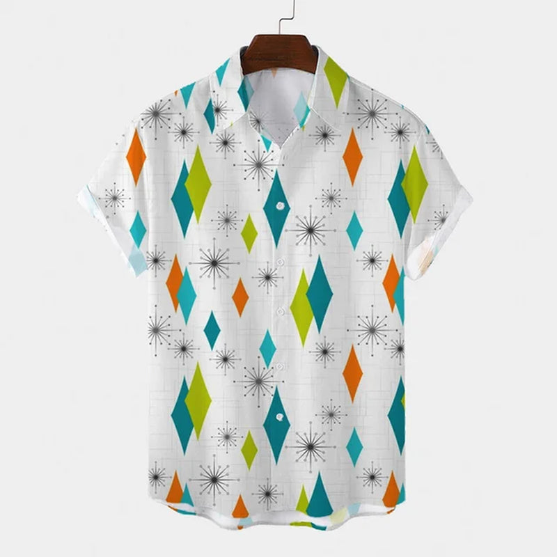 Hawaiian Shirt for Mens 2023 3D Print Short Sleeve Blouse Beach Holiday Top Tee Summer Oversized Men'S Clothing Camisa Masculina-Gennys fashion