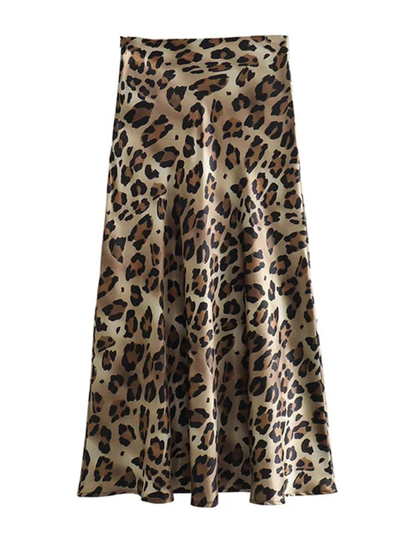 Leopard Print Skirt Women Sexy High Waist Hip Package Slim Midi Skirts Female 2024 Sping Summer Fashion Beach Holiday Ladies-Gennys fashion