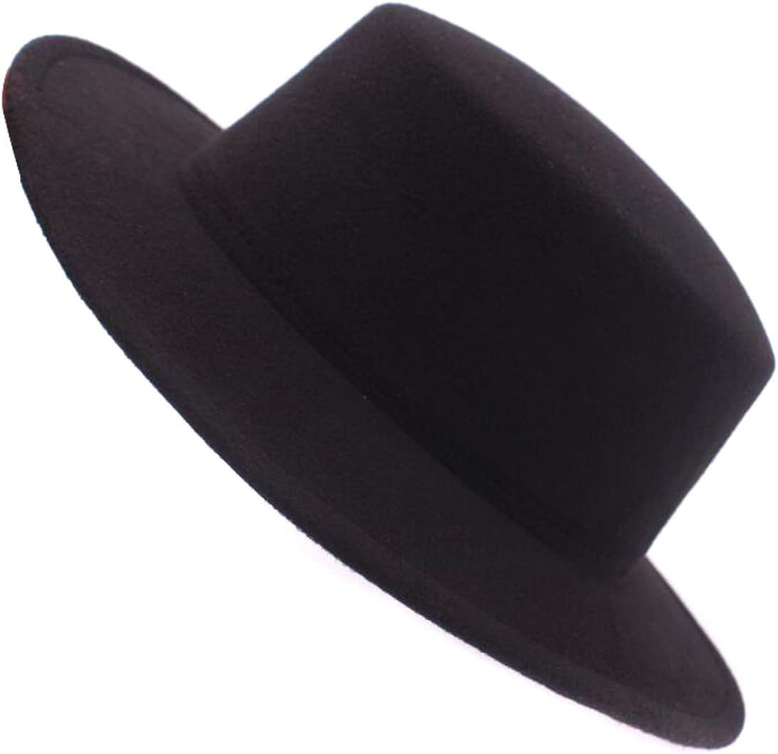 Classic Black Wool Fedora Hat