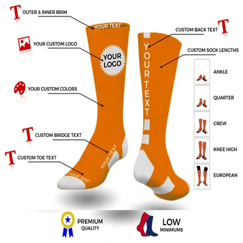 OEM Logo Crew Socks Men Running Sport Socks Cycle Athletic Custom Logo Basketball Socks-Gennys fashion