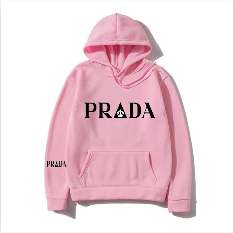 Spring New Men'S and Women'S Print Hoody Fashion Casual Long Sleeved Hooded Loose Large Pullover Street Sweatshirt-Gennys fashion