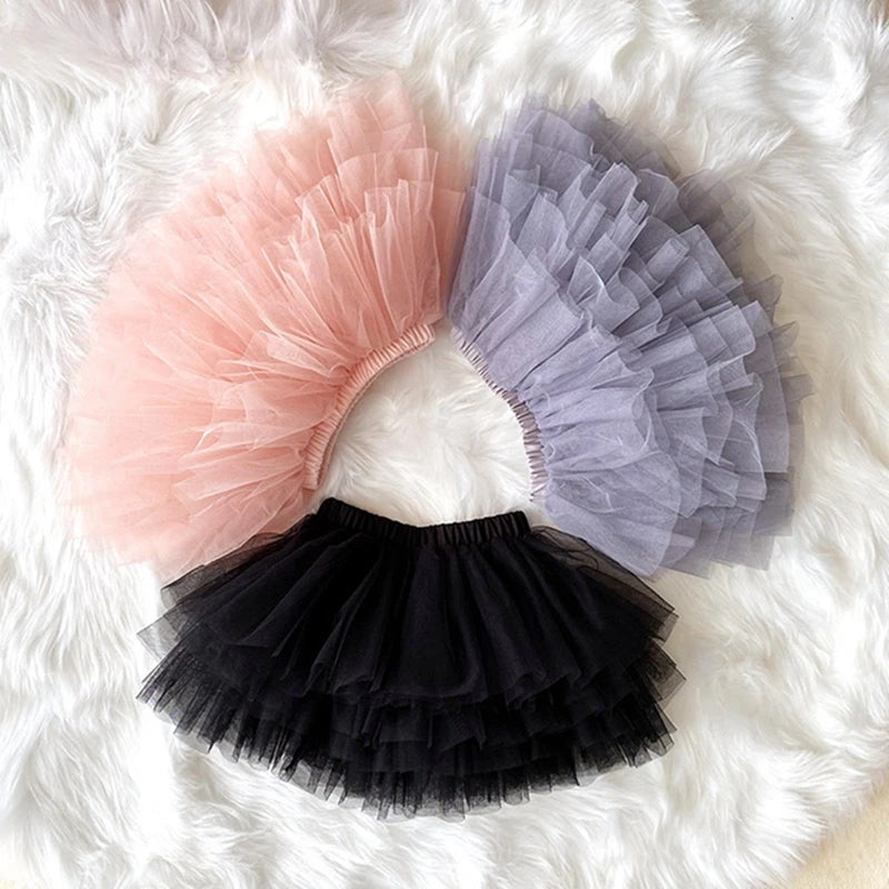 Fashion Baby Girls Tutu Fluffy Skirt Princess Ballet Dance Tutu Mesh Skirt Kids Cake Skirt Cute Girls Clothes-Gennys fashion