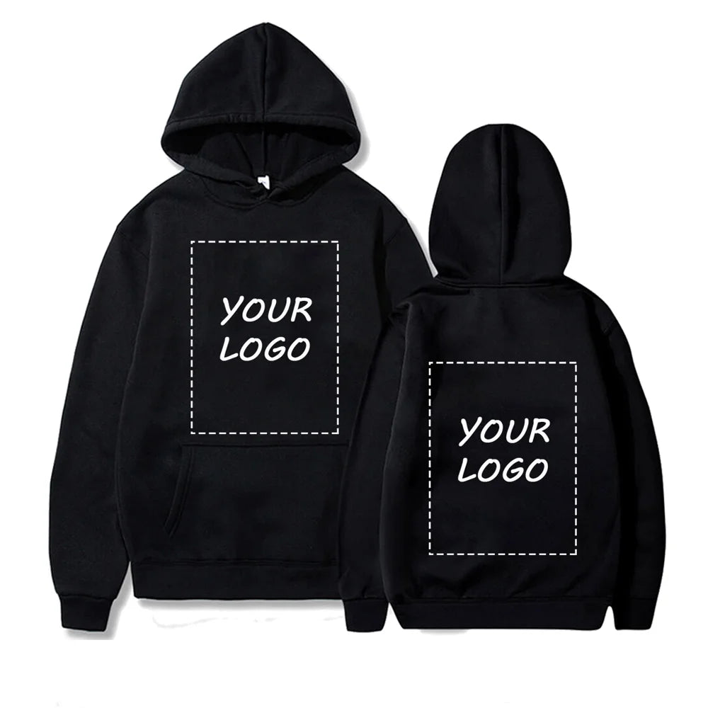 Custom LOGO Hoodies Diy Text Couple Friends Family Design Image Print Clothing Sports Leisure Harajuku Sweater Size M-4XL-Gennys fashion