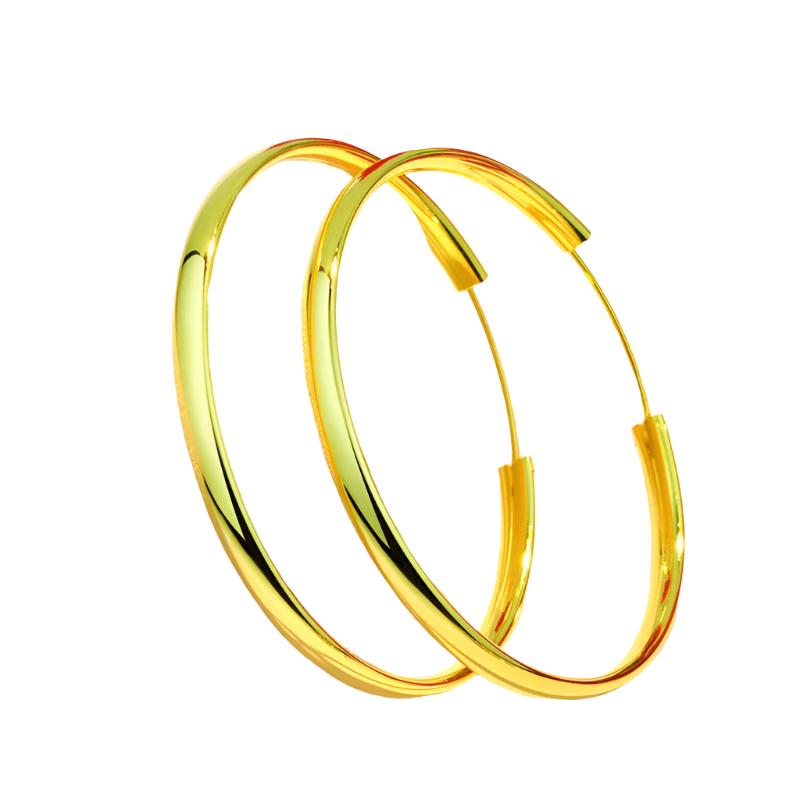 24K Gold-Plated Hoop Earrings-Gennys fashion