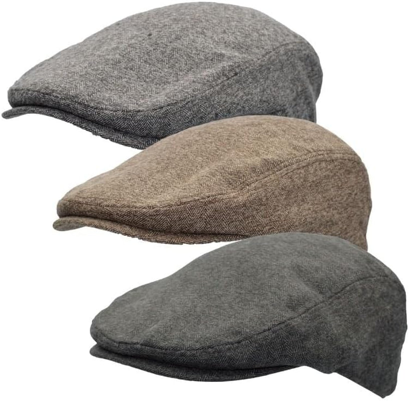 - Wool Blend Fitted Ivy Flat Cap-Gennys fashion