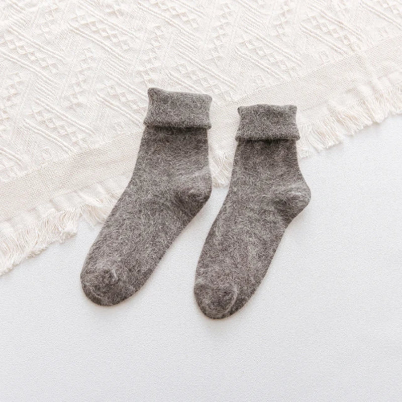 New High Quality Thick Angola Rabbit&Merino Wool Socks Women Winter Socks Warm Socks for Women Big Size-Gennys fashion