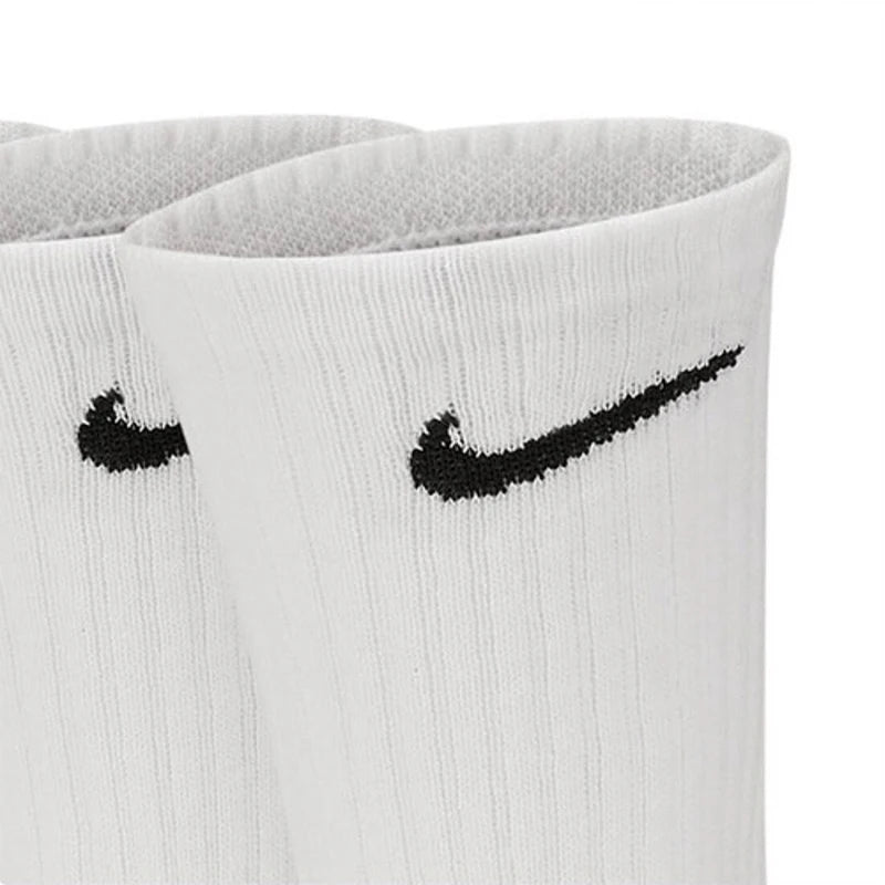 Original Everyday Lightweight Unisex Sports Socks Men'S and Women'S 3 Pairs Train Middle Barrel White Socks S M L XL SX7676-Gennys fashion