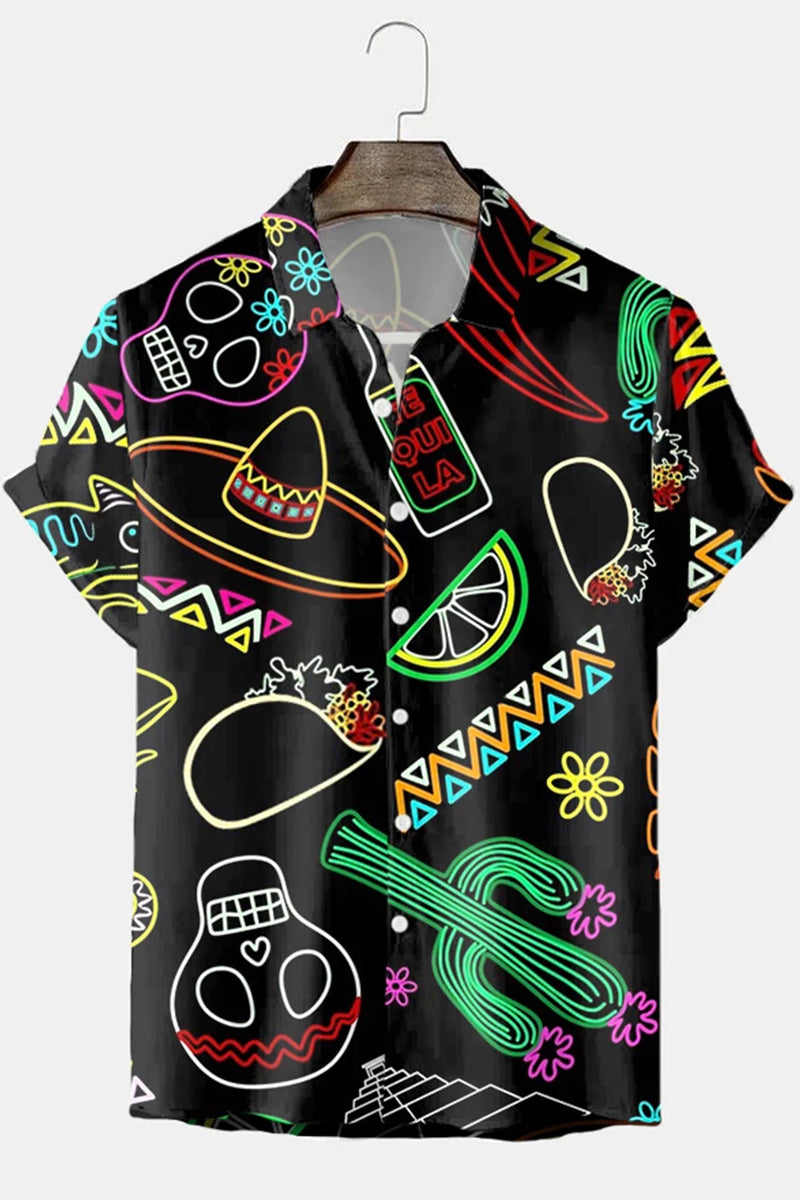 Hawaiian Shirt for Mens 2023 3D Print Short Sleeve Blouse Beach Holiday Top Tee Summer Oversized Men'S Clothing Camisa Masculina-Gennys fashion