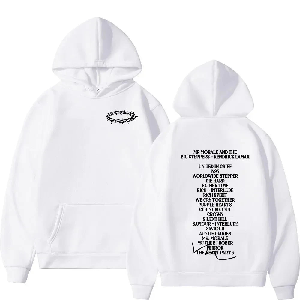 Hip Hop Rapper Kendrick Lamar Hoodie Mr. Morale and the Big Steppers Music Album Print Hoodies Men Casual Sweatshirts Streetwear-Gennys fashion