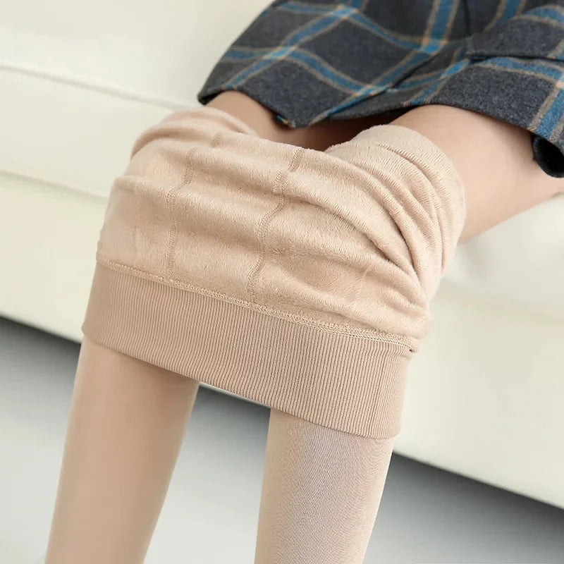 Winter Thermal Lambwool Leggings Women Thicken Fleece Lined Stretchy Leggins Warm Hight Waist Skinny Fitness Soft Joggers Tights-Gennys fashion