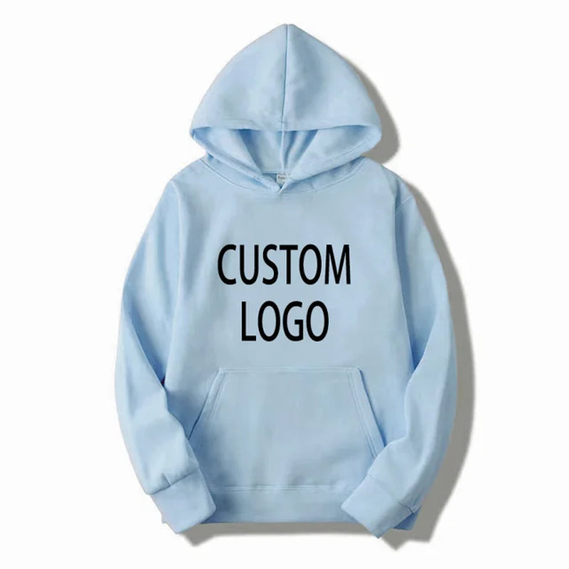 Custom LOGO Hoodies Diy Text Couple Friends Family Design Image Print Clothing Sports Leisure Harajuku Sweater Size M-4XL-Gennys fashion