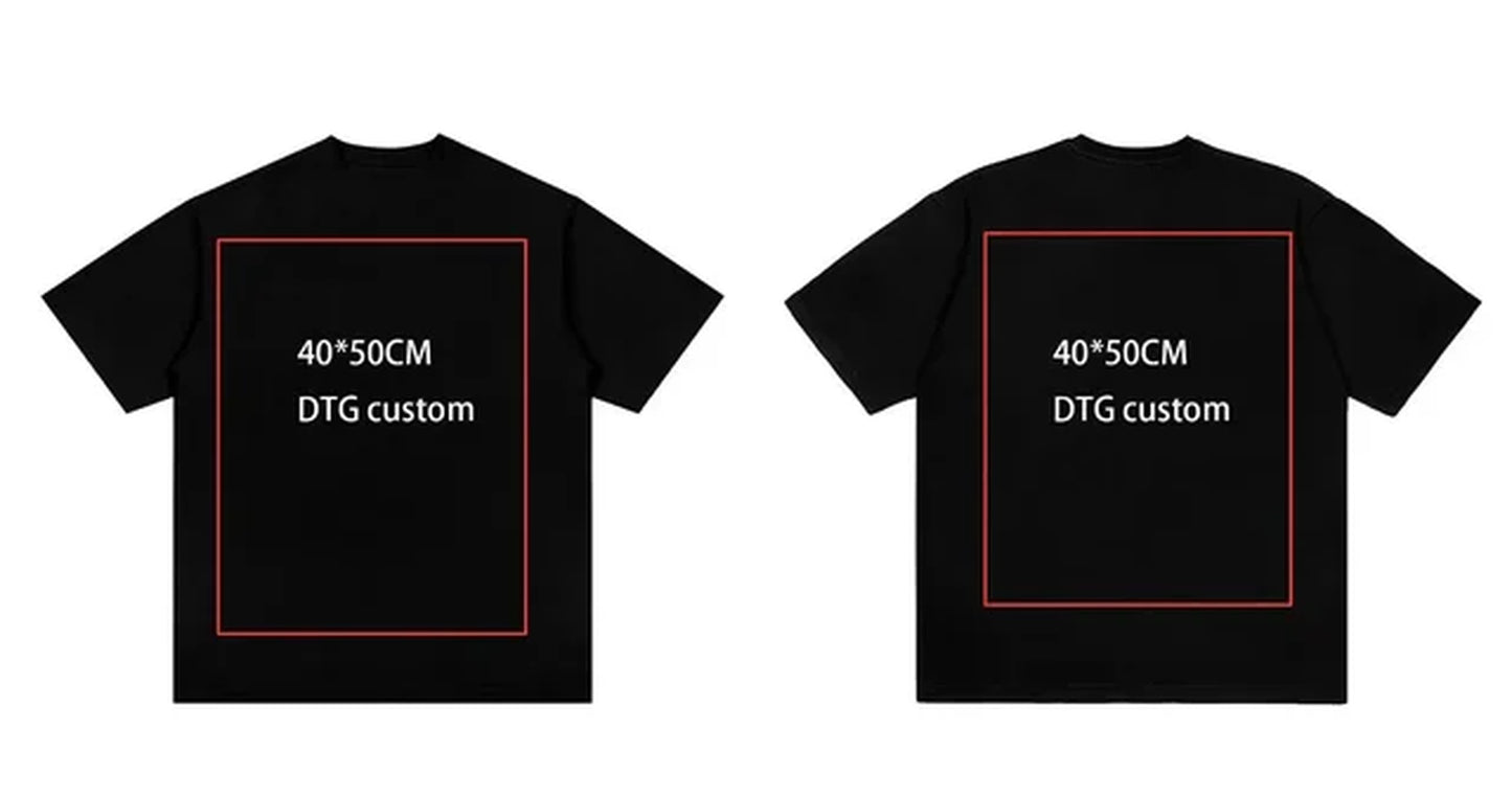 Hiphop T Shirt Streetwear DTG Custom Graphics Cotton Men Oversize Harajuku Men Vintage Custom Short Sleeves-Gennys fashion