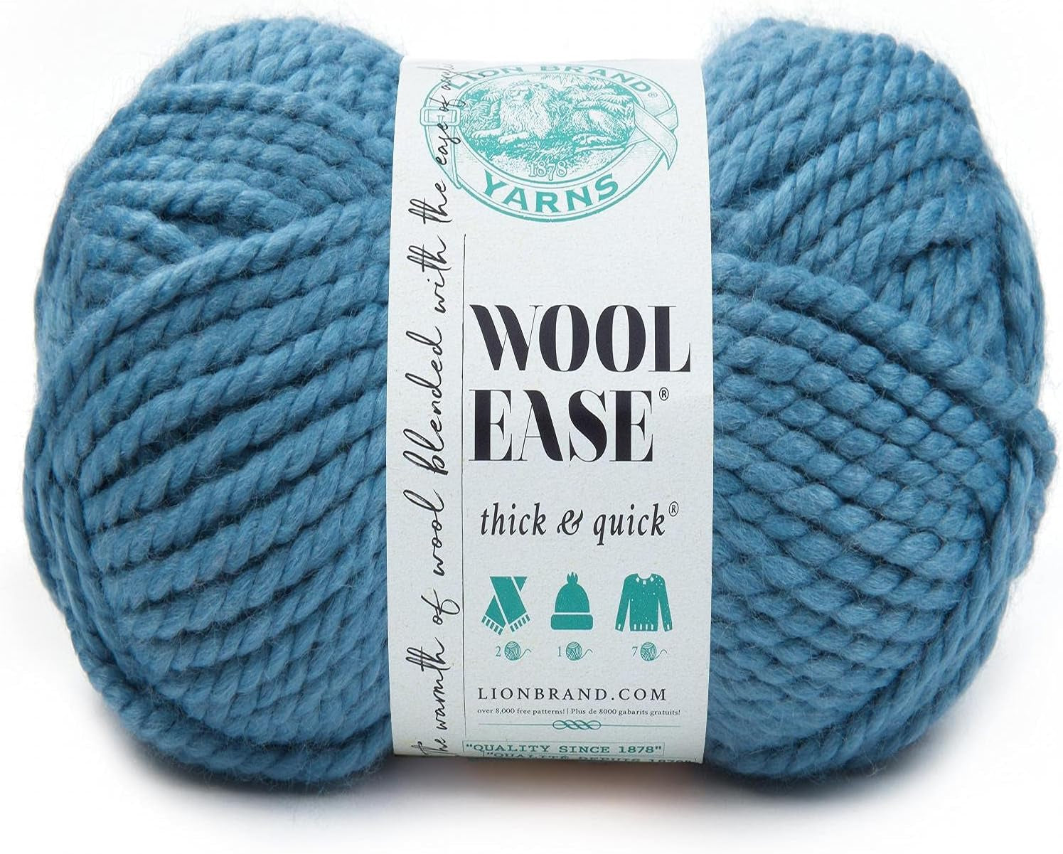 Company 640-108 Wool-Ease Thick & Quick Yarn, Air Force-Gennys fashion