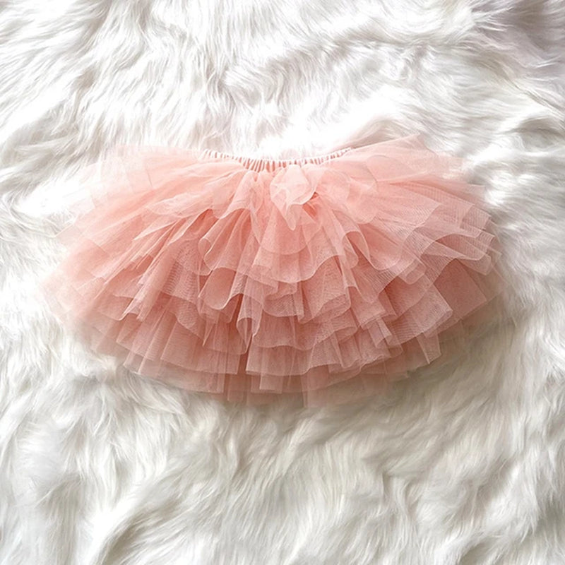 Fashion Baby Girls Tutu Fluffy Skirt Princess Ballet Dance Tutu Mesh Skirt Kids Cake Skirt Cute Girls Clothes-Gennys fashion