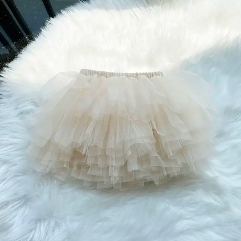 Fashion Baby Girls Tutu Fluffy Skirt Princess Ballet Dance Tutu Mesh Skirt Kids Cake Skirt Cute Girls Clothes-Gennys fashion