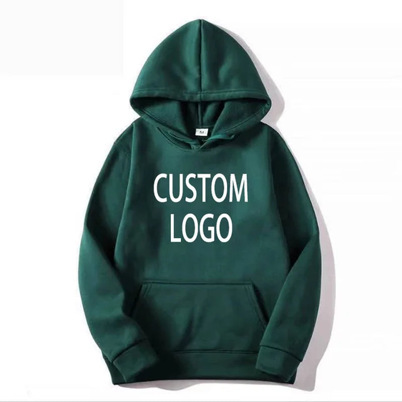 Custom LOGO Hoodies Diy Text Couple Friends Family Design Image Print Clothing Sports Leisure Harajuku Sweater Size M-4XL-Gennys fashion