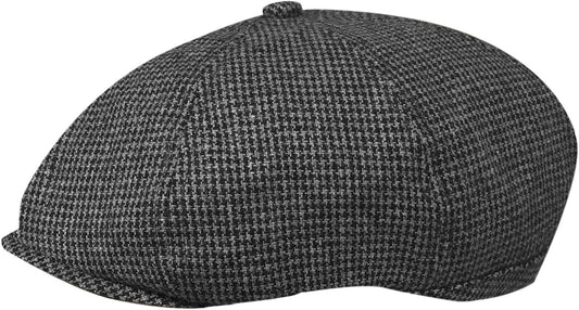 Unisex 8 Panel Tweed Baker Boy Cap