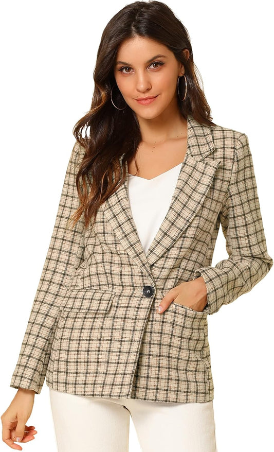 Plaid Boyfriend Blazer