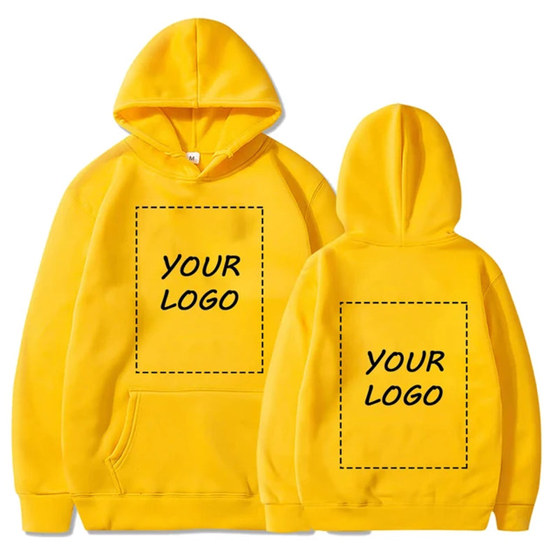 Custom LOGO Hoodies Diy Text Couple Friends Family Design Image Print Clothing Sports Leisure Harajuku Sweater Size M-4XL-Gennys fashion