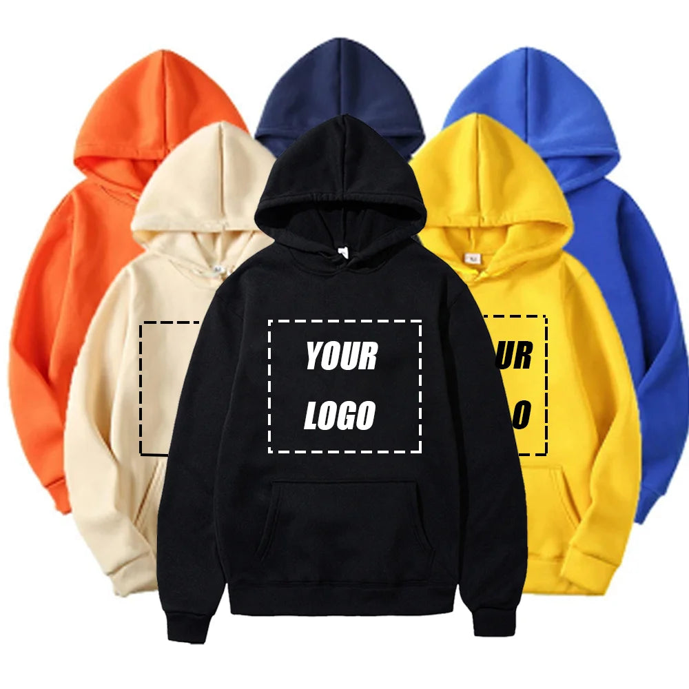 Custom LOGO Hoodies Diy Text Couple Friends Family Design Image Print Clothing Sports Leisure Harajuku Sweater Size M-4XL-Gennys fashion