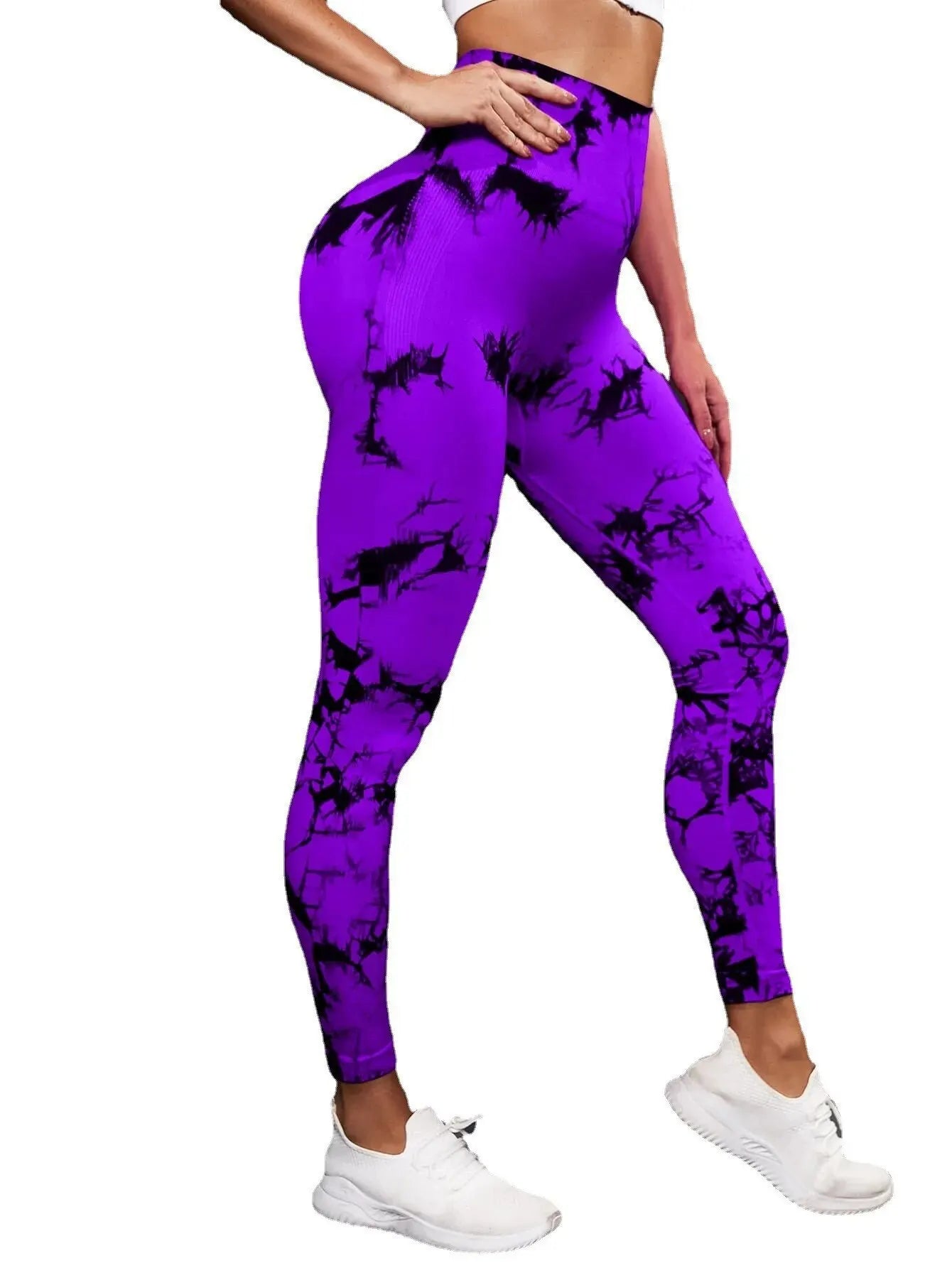 New Tie Dye Yoga Pants Sport Leggings Women Seamless High Waist Push up Woman Tights Fitness Workout Leggins Gym Clothing-Gennys fashion