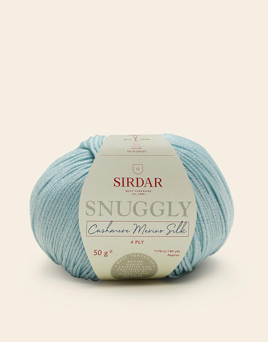 Snuggly Cashmere Merino Silk 4 Ply, 75% Extra Fine Merino, 20% Silk, 5% Cashmere, Premium Yarn for Knitting and Crochet, Little Mermaid (312), 50G-Gennys fashion