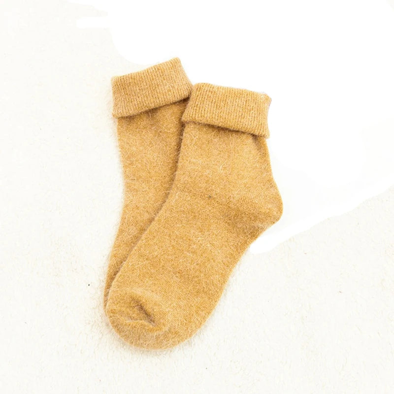 New High Quality Thick Angola Rabbit&Merino Wool Socks Women Winter Socks Warm Socks for Women Big Size-Gennys fashion