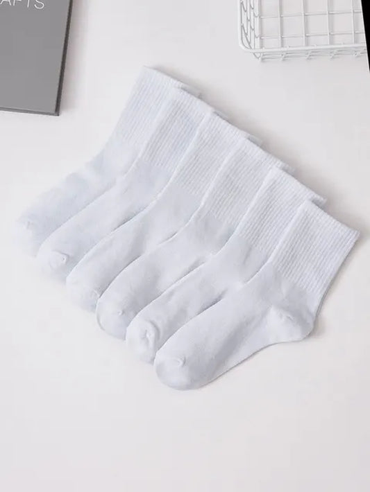 Unisex Solid Color Tube Socks 