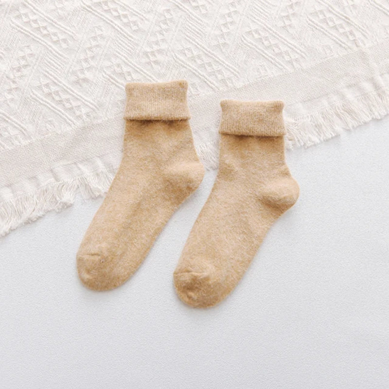 New High Quality Thick Angola Rabbit&Merino Wool Socks Women Winter Socks Warm Socks for Women Big Size-Gennys fashion