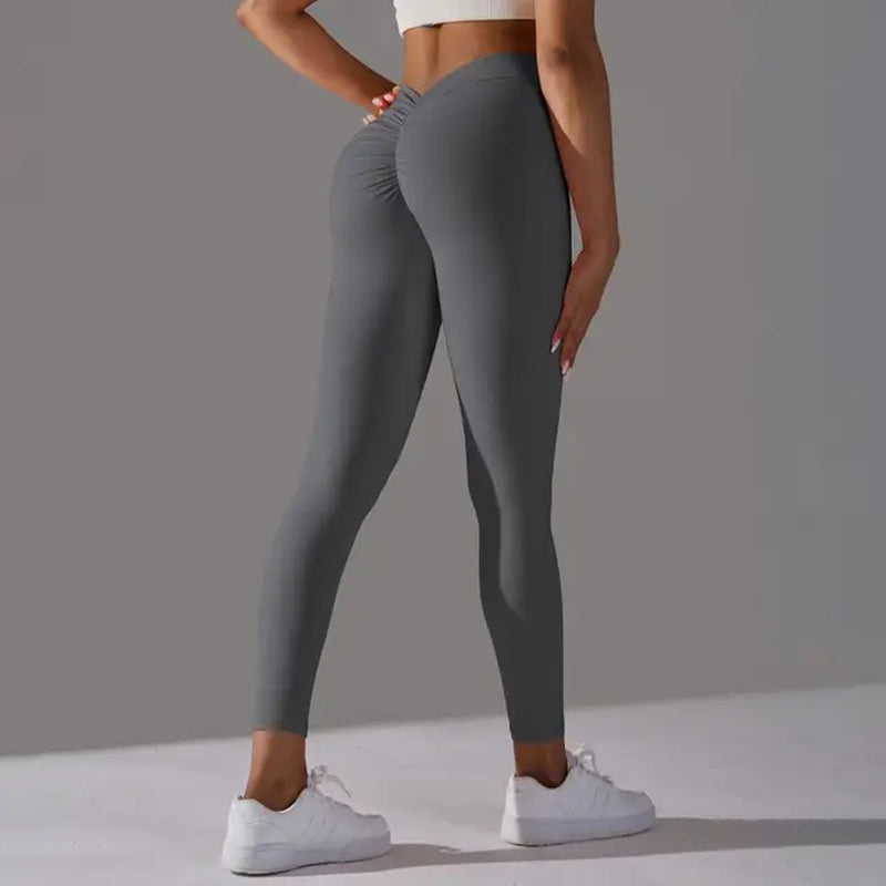 Seamless Yoga Pants Women Tights Sexy V Butt Push up Fitness High Waist Pants Gym Workout Female Sports Running Yoga Leggings-Gennys fashion