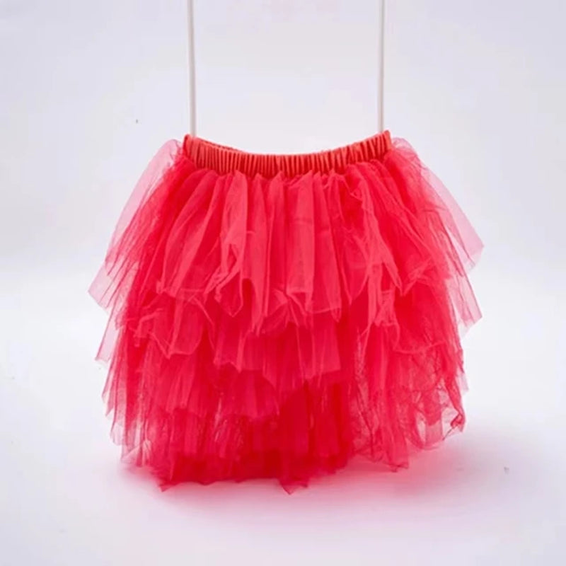 Fashion Baby Girls Tutu Fluffy Skirt Princess Ballet Dance Tutu Mesh Skirt Kids Cake Skirt Cute Girls Clothes-Gennys fashion