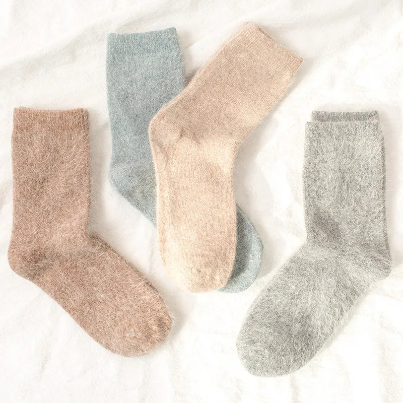 High Quality Brand Thick Angola Rabbit&Merino Wool Socks Women Winter Socks Warm Female Socks Big Size-Gennys fashion