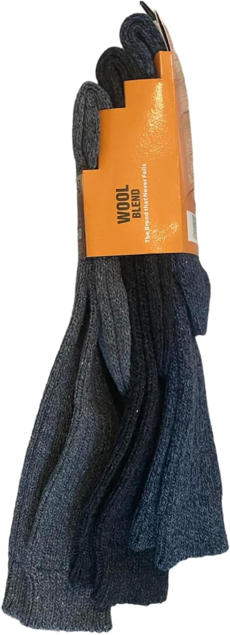 3 Pairs Mens Soft Thermal Premium Quality Long Wool Blend Boot Socks Mix Colours Size UK 6-11 EU 39-46-Gennys fashion