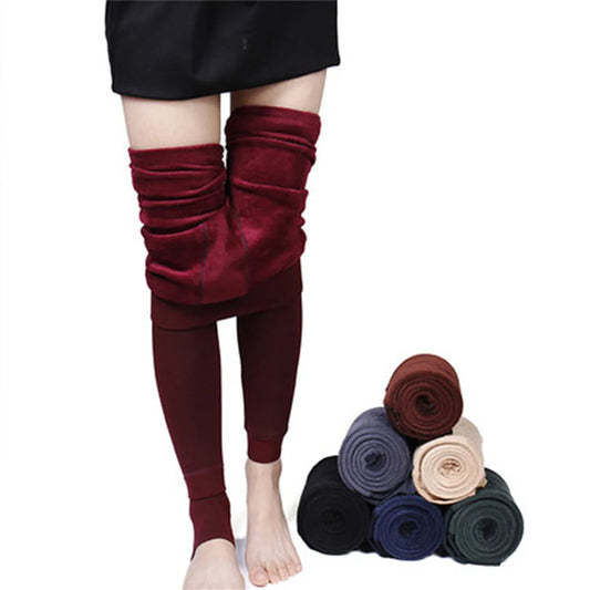 Winter Fleece-Lined Thermal Leggings