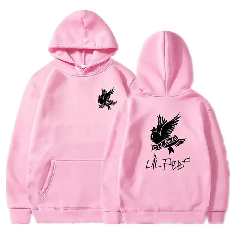 Men'S Hoodies Autumn Winter Fashion Lil Peep Printed Trend Sweatshirts Lil Love Women'S plus Fleece Pullover Hip Hop Streetwear-Gennys fashion