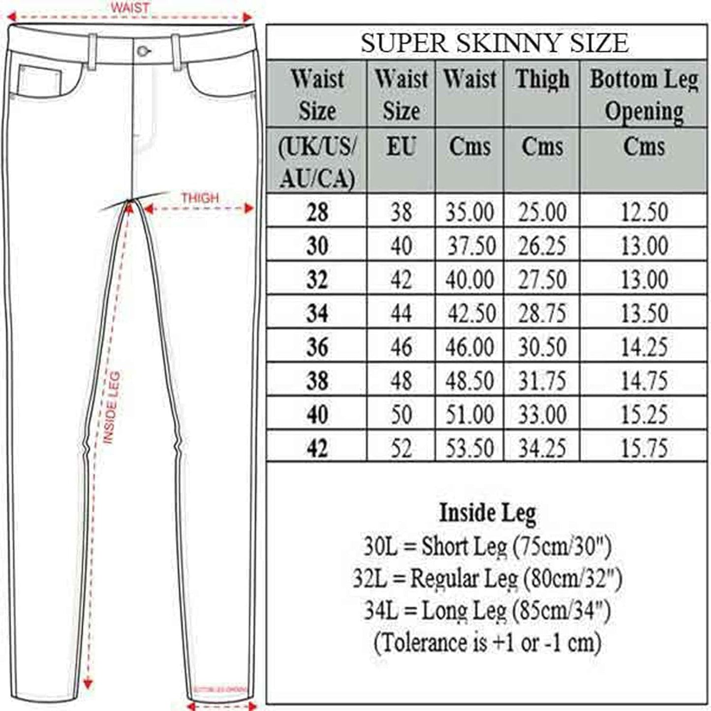 Designer Mens Jeans KZ106 Skinny Slim Fit Casual Super Stretch Denim Trousers Pants-Gennys fashion