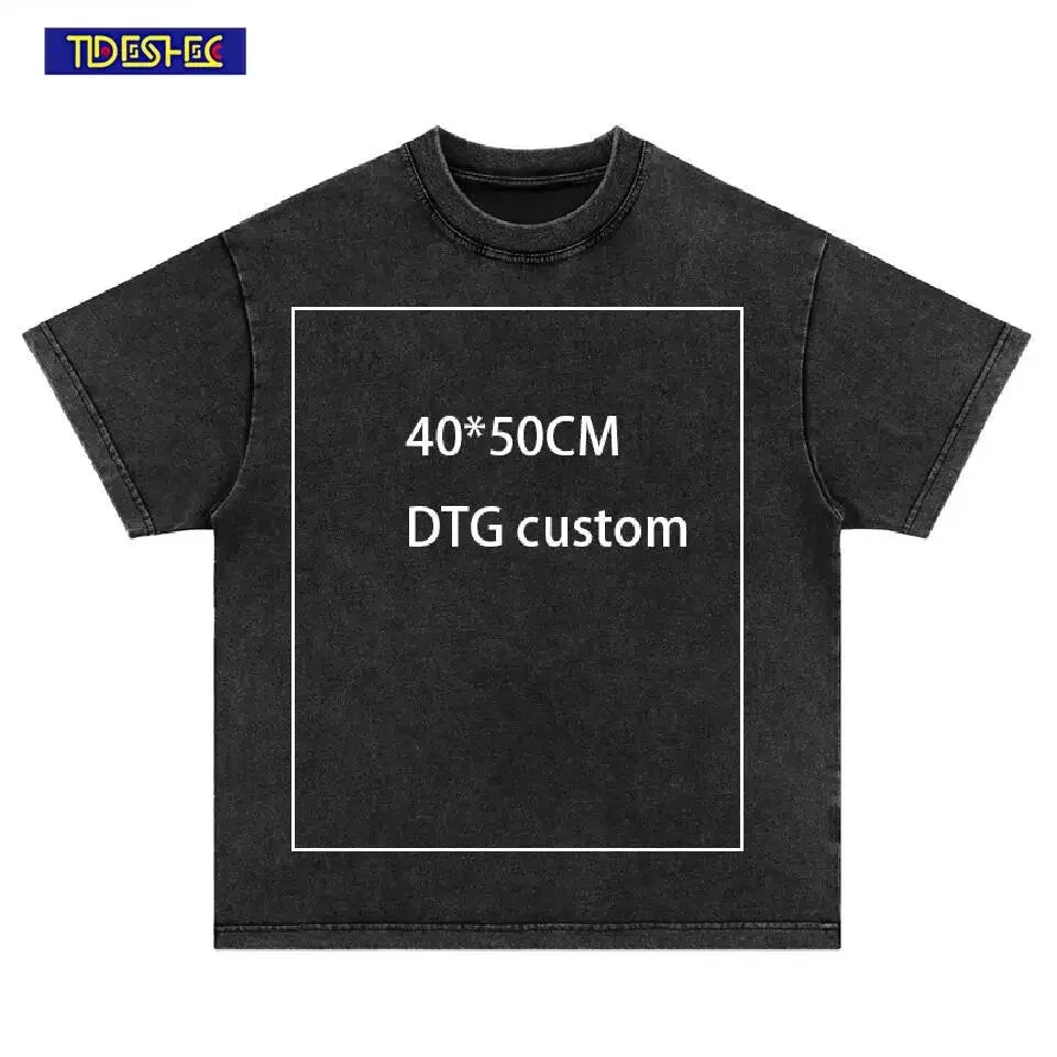 Hiphop T Shirt Streetwear DTG Custom Graphics Cotton Men Oversize Harajuku Men Vintage Custom Short Sleeves-Gennys fashion