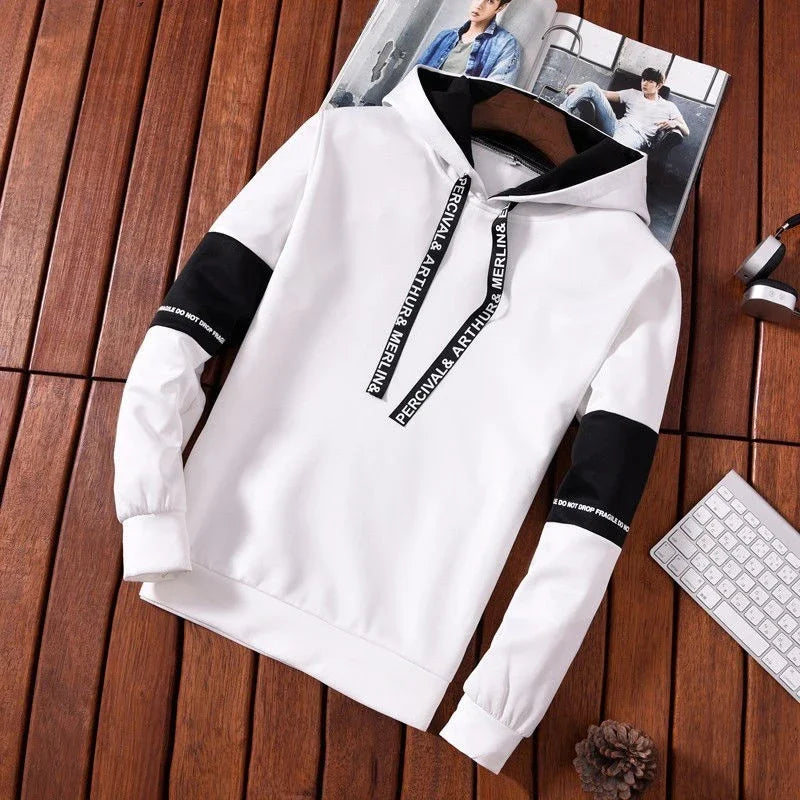 Men'S Hoodies Long Sleeve Casual Printing with Letter Sweatshirts New Spring Hip Hop Pullover Sports Top Male Hooded Sweatshirts-Gennys fashion