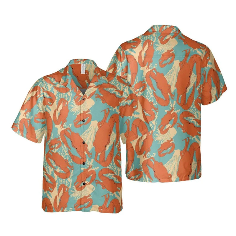 3D Crab Print Hawaiian Shirt