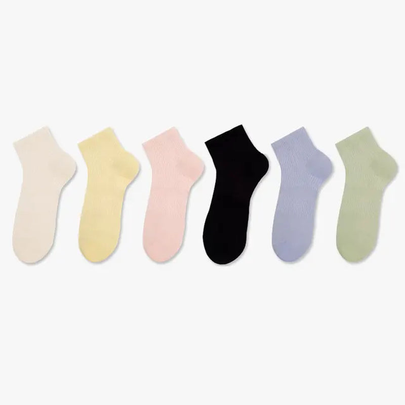 HA WA 6Pairs/Lot New Cotton Socks Women Spring Summer Thin Cotton Breathable Low-Top Short Tube Socks-Gennys fashion