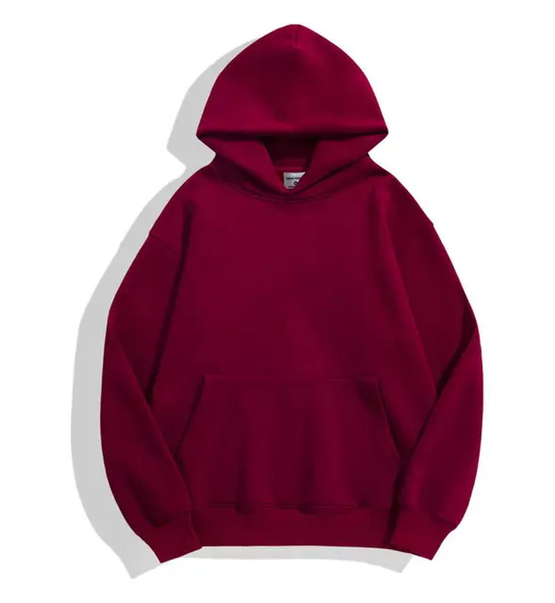 500GSM Heavy Weight Fashion Men'S Hoodies New Autumn Winter Casual Thick Cotton Men'S Top Solid Color Hoodies Sweatshirt Male-Gennys fashion