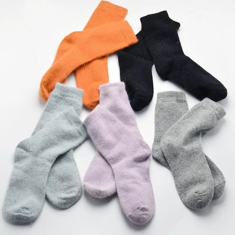 High Quality Brand Thick Angola Rabbit&Merino Wool Socks Women Winter Socks Warm Female Socks Big Size-Gennys fashion