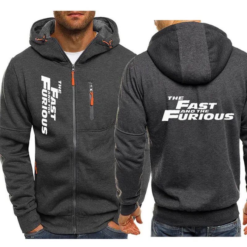 Fast and Furious Hoodies Jacket Fashion New Man'S Hoodied Comfortable Zipper Casual Sweatshirts Fleece Hoodies Jacket Hoodie-Gennys fashion