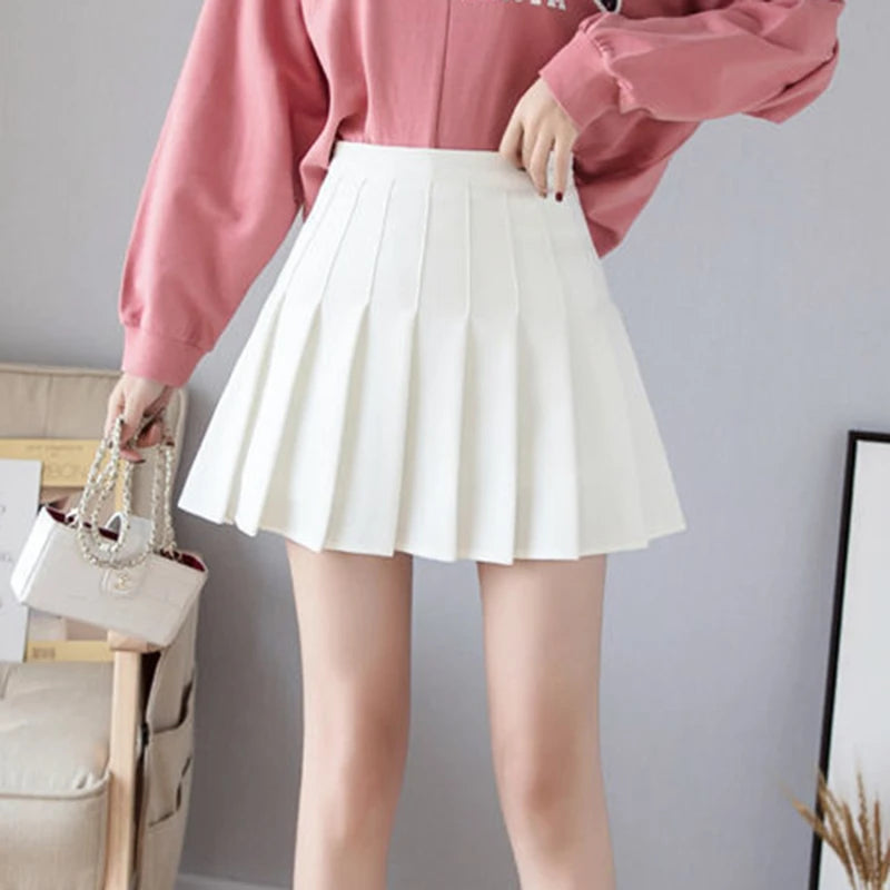 Women High Waist Sexy Mini Short Skirts Ladies Fashion Casual Business Pleated Kawaii Skirt Female Korean Skirt Shorts-Gennys fashion