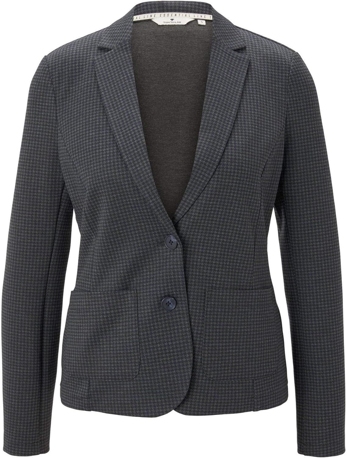 Women'S Slim Fit Blazer with Houndstooth Pattern-Gennys fashion