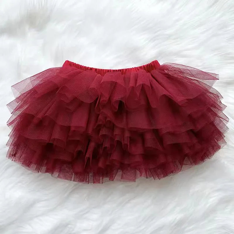 Fashion Baby Girls Tutu Fluffy Skirt Princess Ballet Dance Tutu Mesh Skirt Kids Cake Skirt Cute Girls Clothes-Gennys fashion