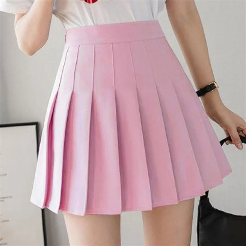 Women High Waist Sexy Mini Short Skirts Ladies Fashion Casual Business Pleated Kawaii Skirt Female Korean Skirt Shorts-Gennys fashion