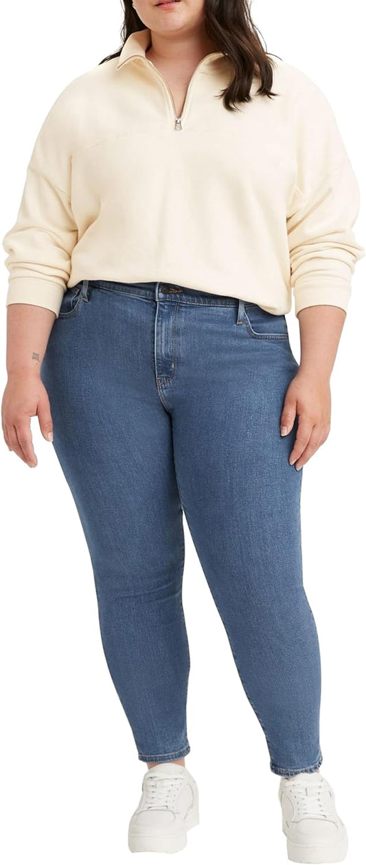 Women'S plus Size 721 High Rise Skinny Jeans-Gennys fashion